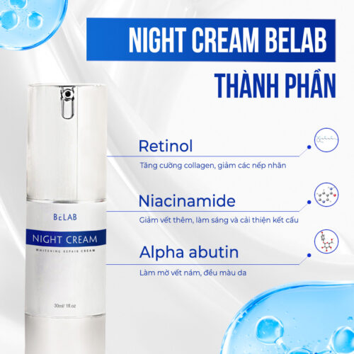 BELAB NIGHT CREAM - KEM BAN ĐÊM MỜ NÁM 2 kem ban đêm mờ nám
