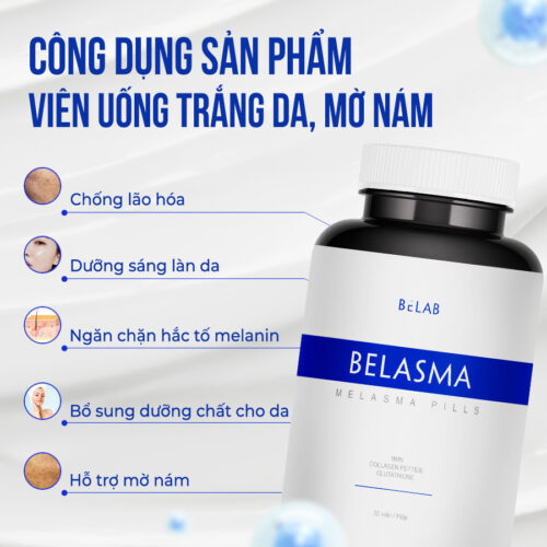 VIÊN UỐNG TRẮNG DA, MỜ NÁM BELAB BELASMA 2 viên uống trắng da, mờ nám